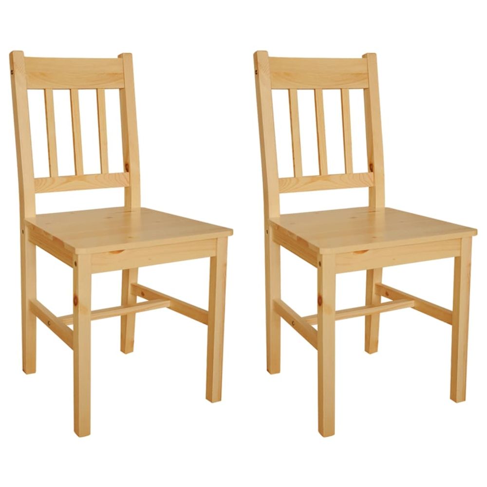 Vidaxl Jedálenské stoličky 2 ks, borovicové drevo